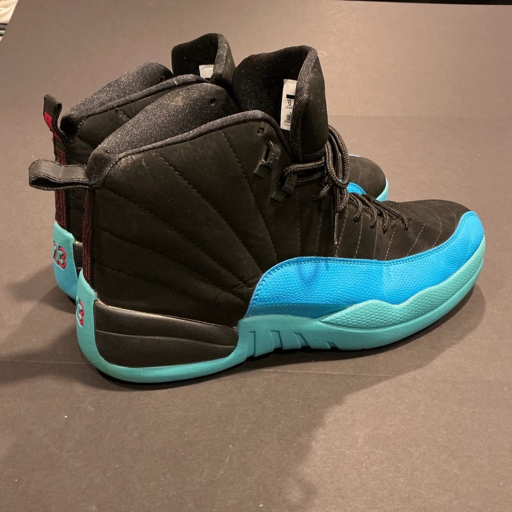Nike Air Jordan 12 Retro Black Turbo Green Size 12 - Picture 8 of 16